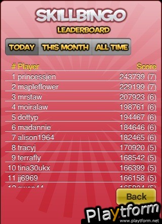 SkillBingo (iPhone/iPod)