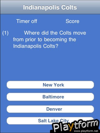 Indianapolis Colts Football Trivia (iPhone/iPod)