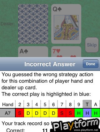 Blackjack Mentor (iPhone/iPod)