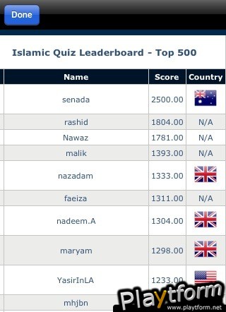 ISLAMIC QUIZ (iPhone/iPod)