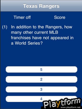 Texas Rangers Baseball Trivia (iPhone/iPod)
