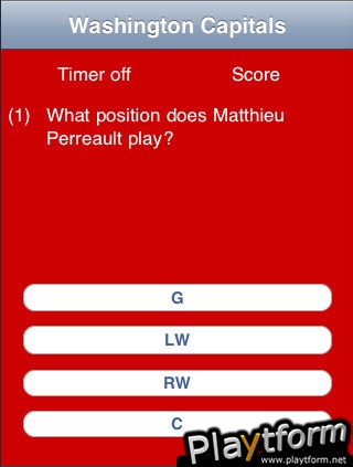 Washington Capitals Hockey Trivia (iPhone/iPod)