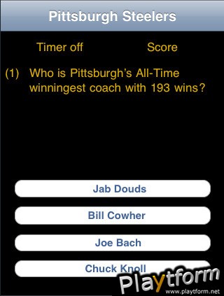 Pittsburgh Steelers Football Trivia (iPhone/iPod)