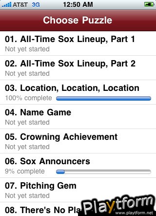 BoSox Crossword Puzzles (iPhone/iPod)